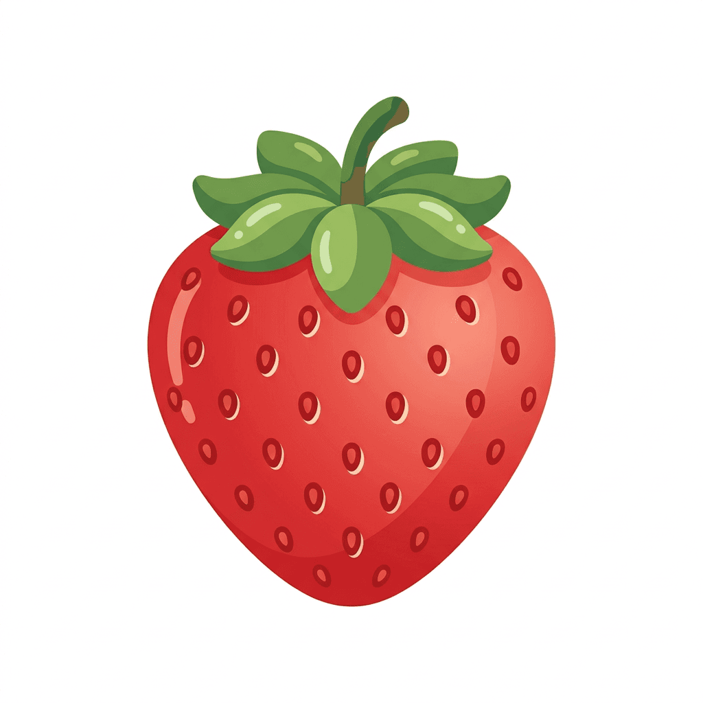 Commercial Pack style sample — strawberry rendered as Etsy satış lisansı dahil