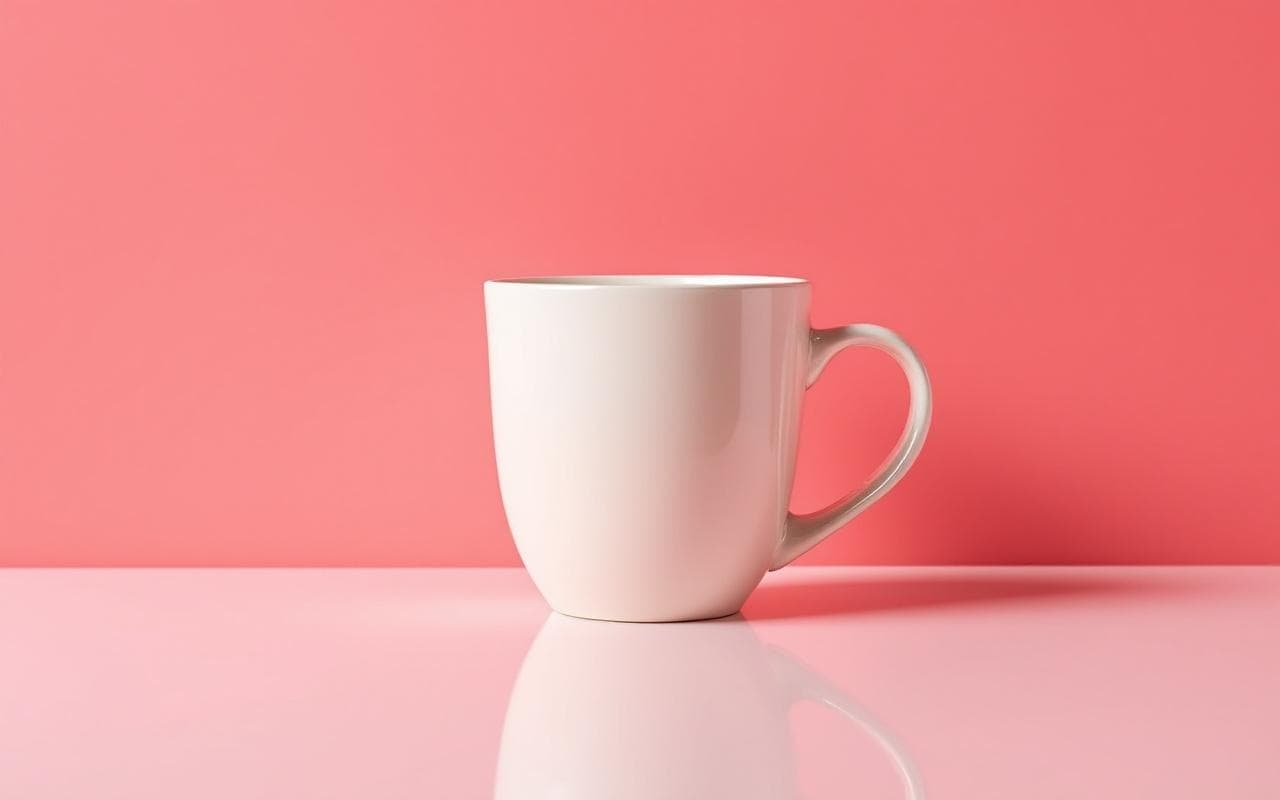 Ad/Promo · coral-pink campaign backdrop