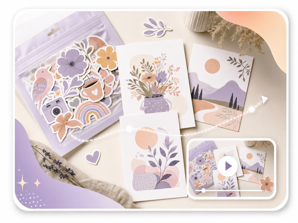 Clip art and asset sellers use case - Show bundles and design packs with smooth motion reveals that make digital products feel premium and click-worthy.